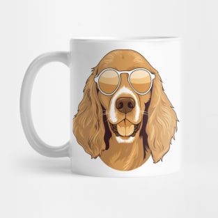 Golden Summer dog in sunglasses 3 Mug